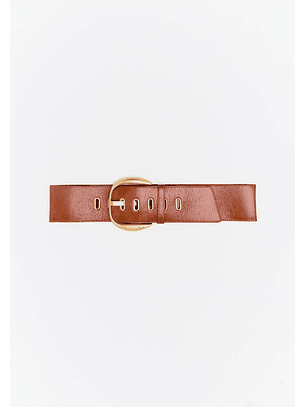 Cinto Fivela Dourada Largo Camel - Lança Perfume 