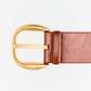 Cinto Fivela Dourada Largo Camel - Lança Perfume  - Thumbnail 3
