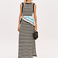 Vestido Comprido Riscas Preto e Branco - Lança Perfume - Thumbnail 5