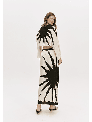 Blusa MARSELHA Preto e Branco - Lança Perfume