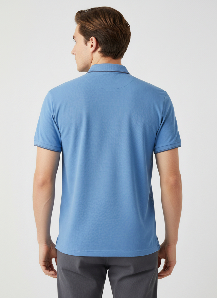 Polo Clássico Pique Azul - Calvin Klein  3