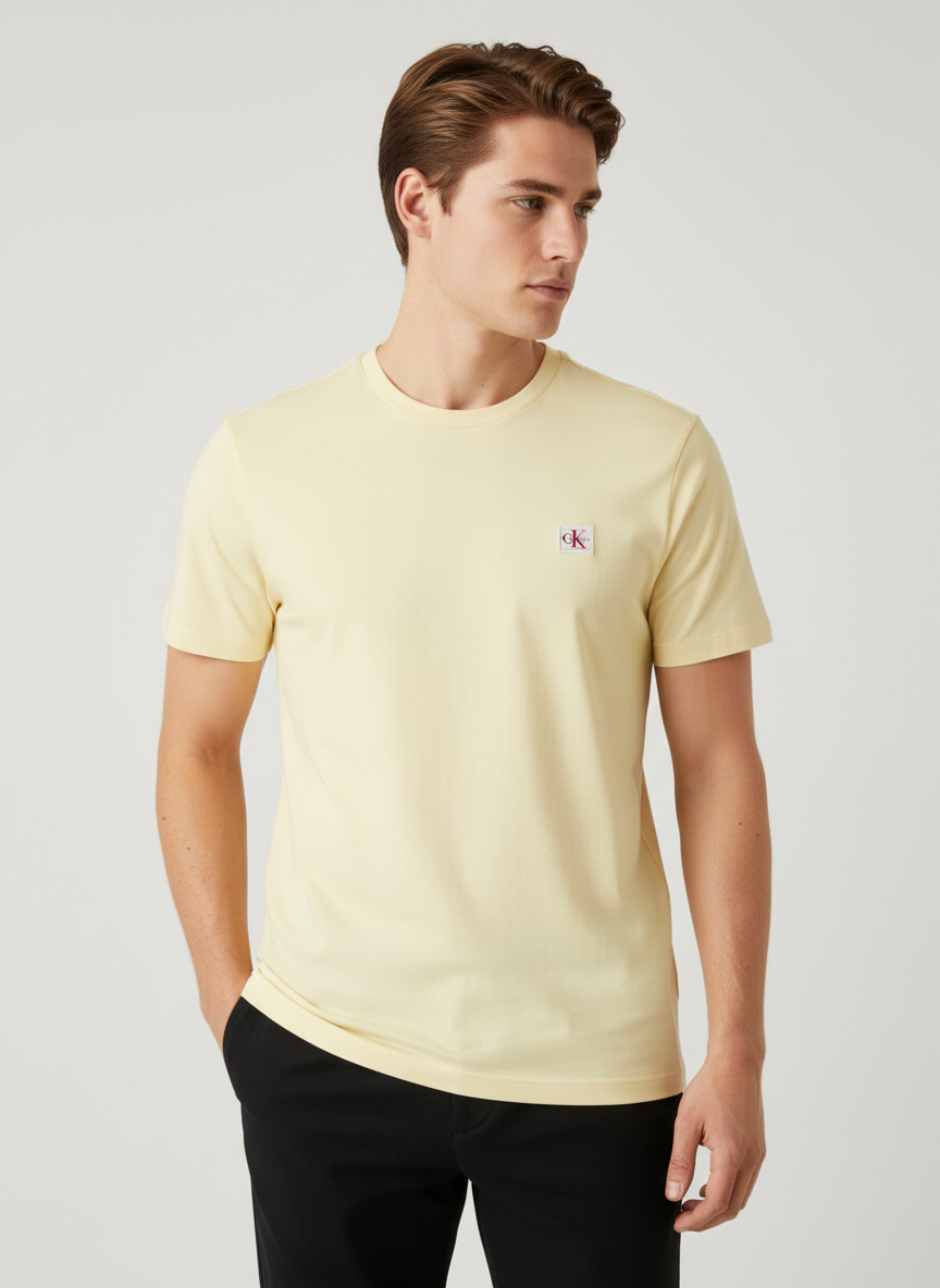 T-shirt Badge 30S Amarelo Pastel - Calvin Klein  1