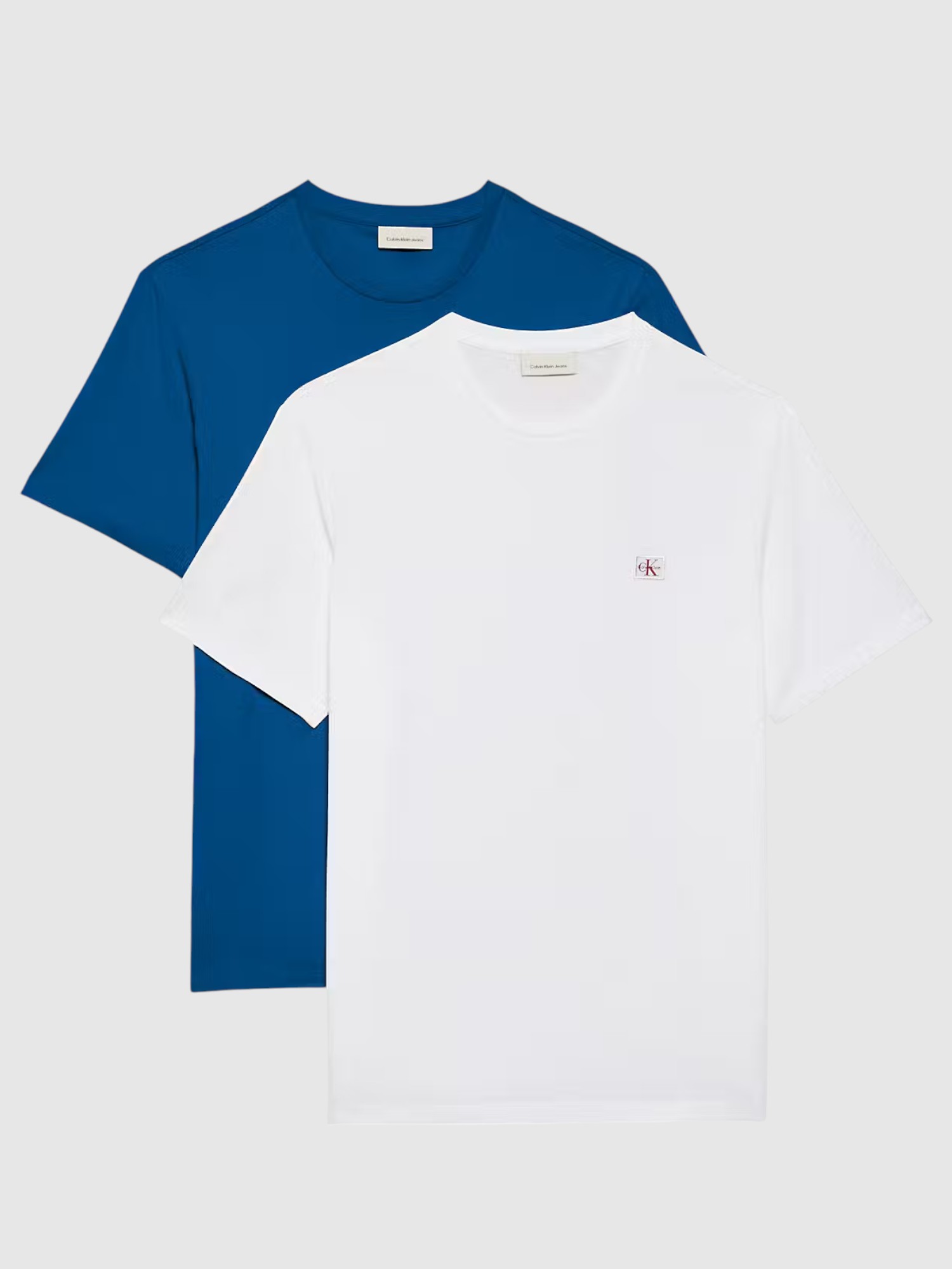 Pack 2 T-shirts Badge Azul + Branco - Calvin Klein 1