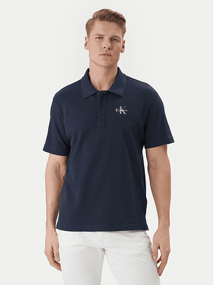 Polo Casual Pique Azul Escuro - Calvin Klein 