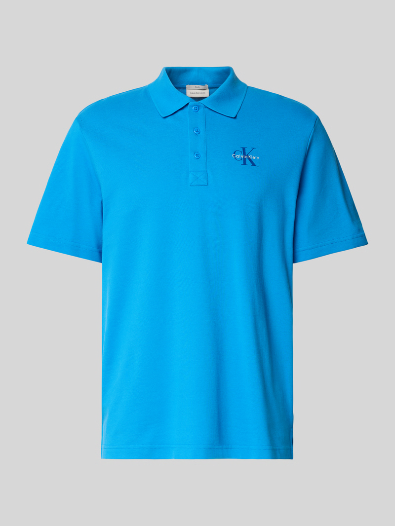 Polo Casual Pique Azul Forte - Calvin Klein  4