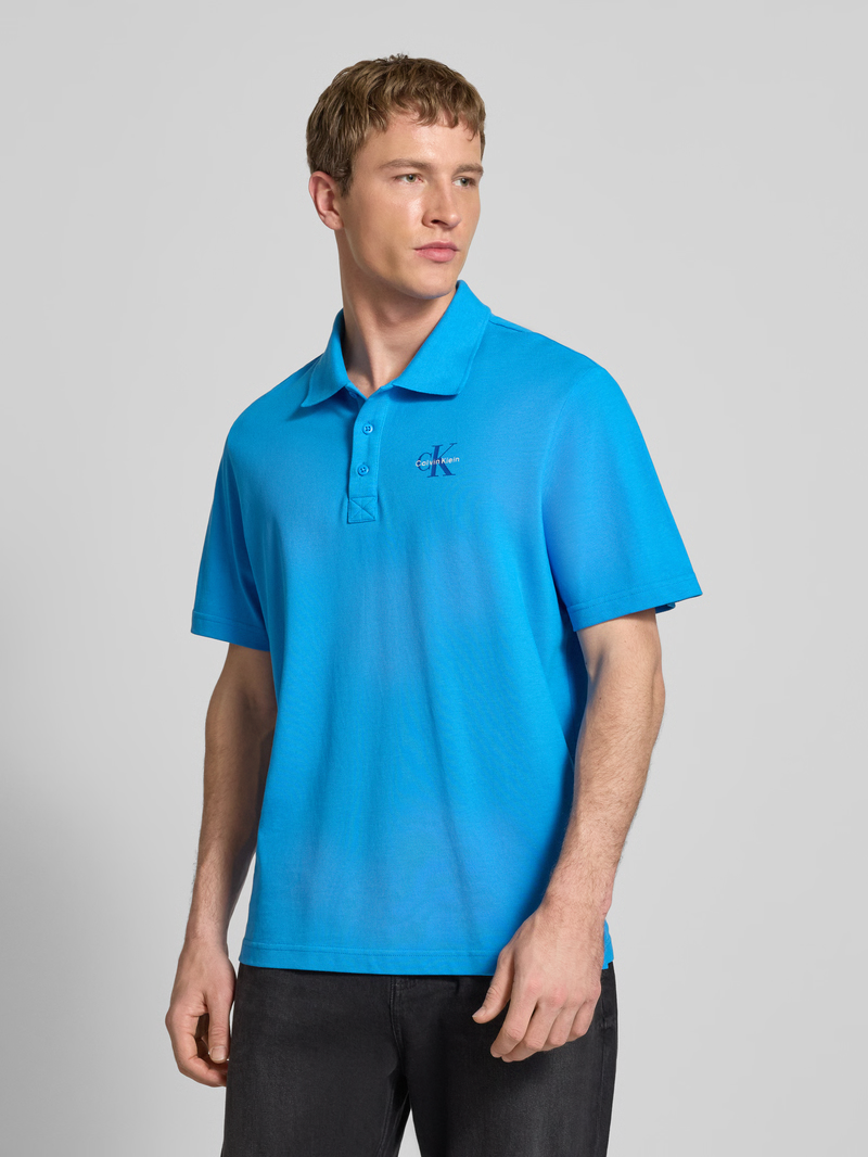 Polo Casual Pique Azul Forte - Calvin Klein  1