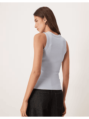 Top Canelado de Cavas Azul Claro - Calvin Klein