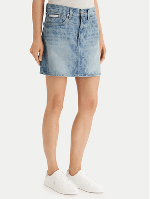 Saia Curta com Logo em Ganga - Calvin Klein 