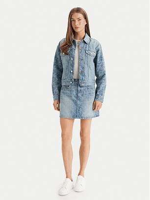 Saia Curta com Logo em Ganga - Calvin Klein 