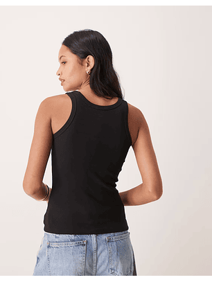 Top de Cavas Canelado New York Preto - Calvin Klein