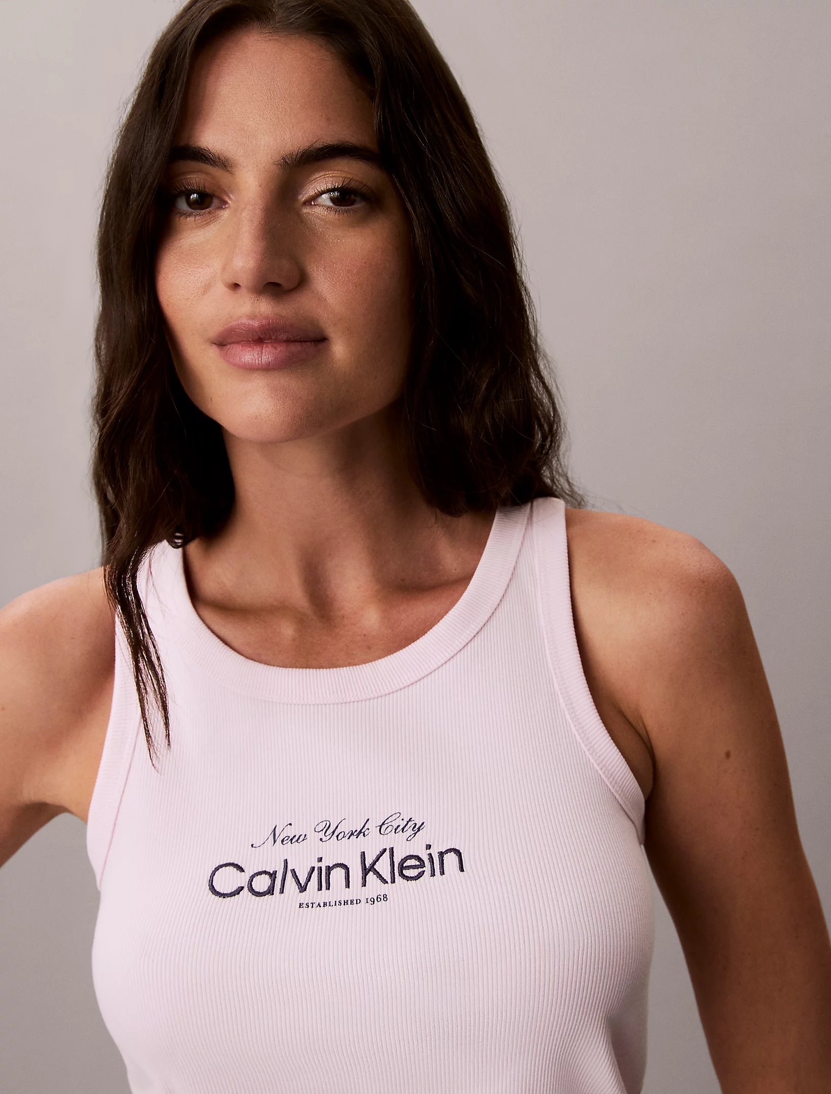 Top de Cavas Canelado New York Rosa - Calvin Klein 3