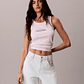 Top de Cavas Canelado New York Rosa - Calvin Klein - Thumbnail 5