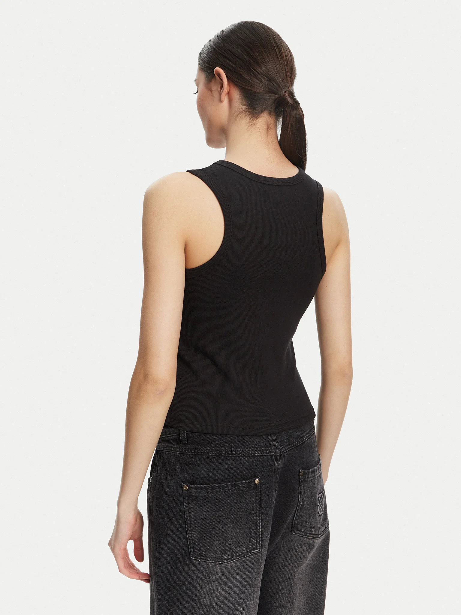 Top de Cavas Canelado Badge Preto - Calvin Klein  4