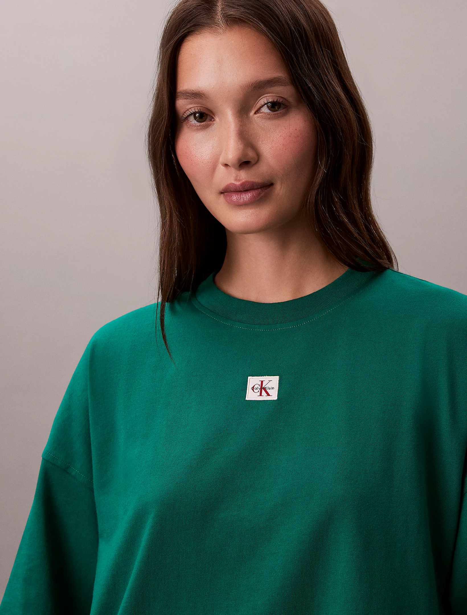 Vestido T-shirt Overside Verde - Calvin Klein 5