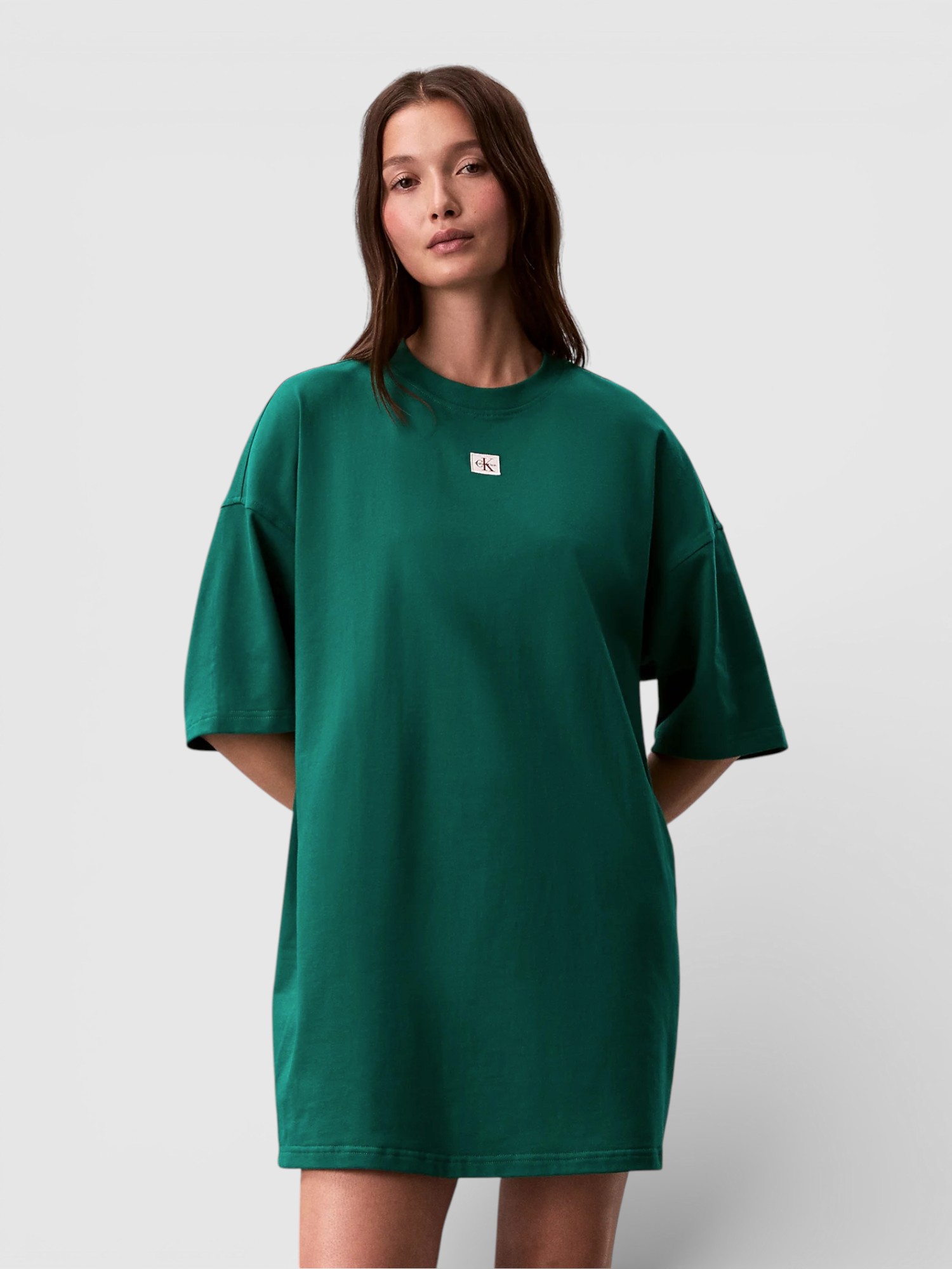 Vestido T-shirt Overside Verde - Calvin Klein 1