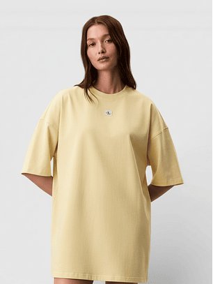 Vestido T-shirt Overside Amarelo Pastel - Calvin Klein