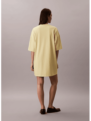 Vestido T-shirt Overside Amarelo Pastel - Calvin Klein