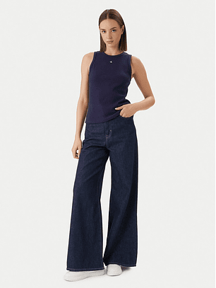 Top de Cavas WAFFLE Azul Escuro - Calvin Klein 