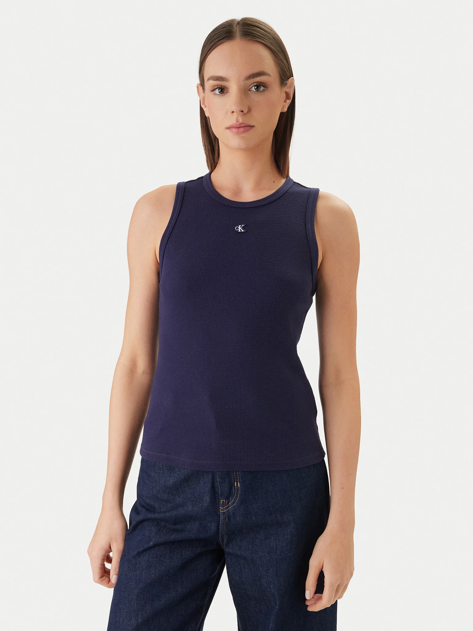 Top de Cavas WAFFLE Azul Escuro - Calvin Klein  1