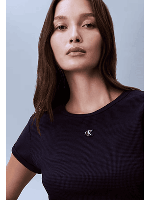 T-shirt WAFFLE Azul Escuro - Calvin Klein