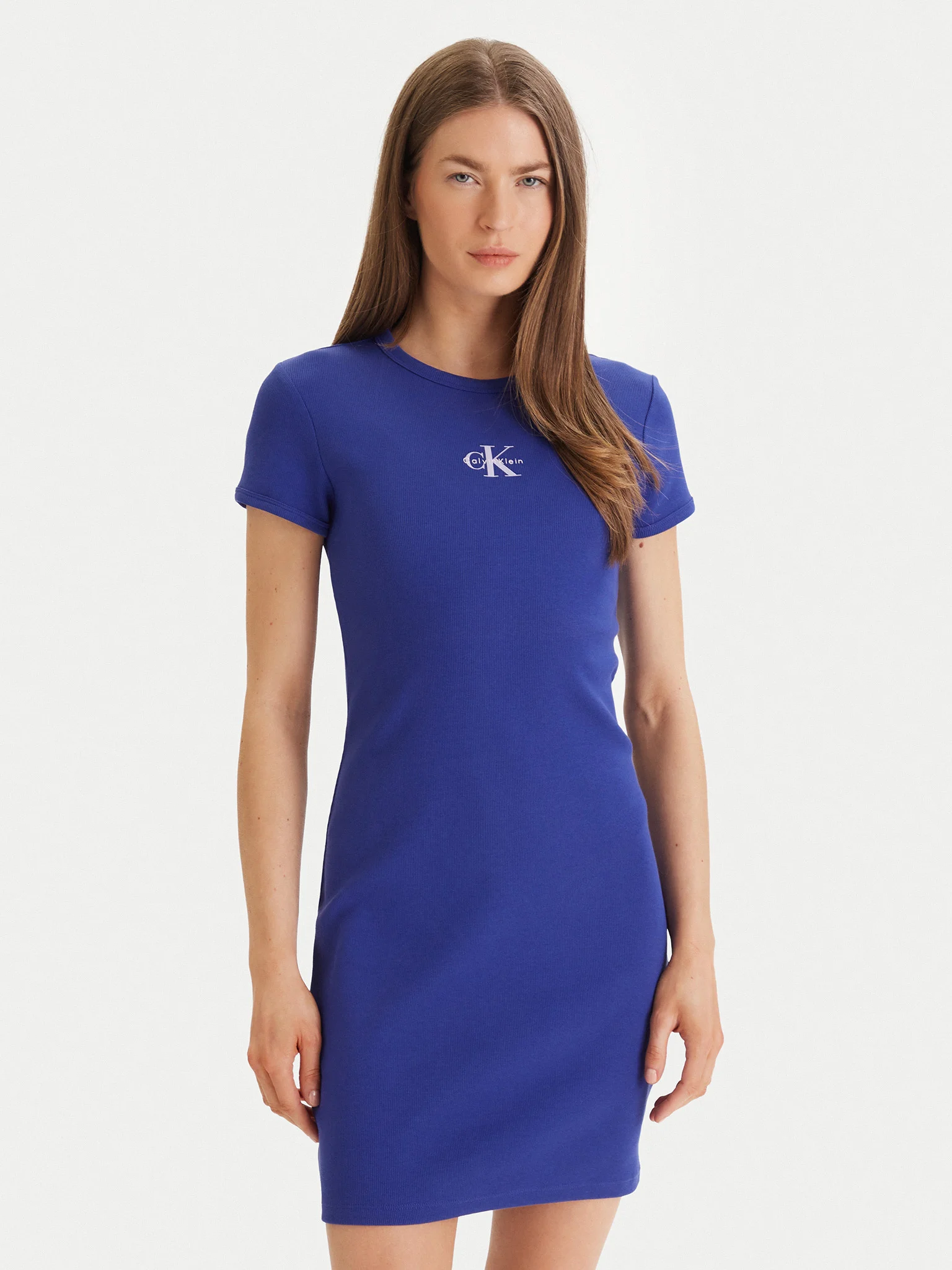 Vestido Justo Manga Curta Roxo - Calvin Klein  1