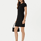 Vestido Justo Manga Curta Preto - Calvin Klein - Thumbnail 2