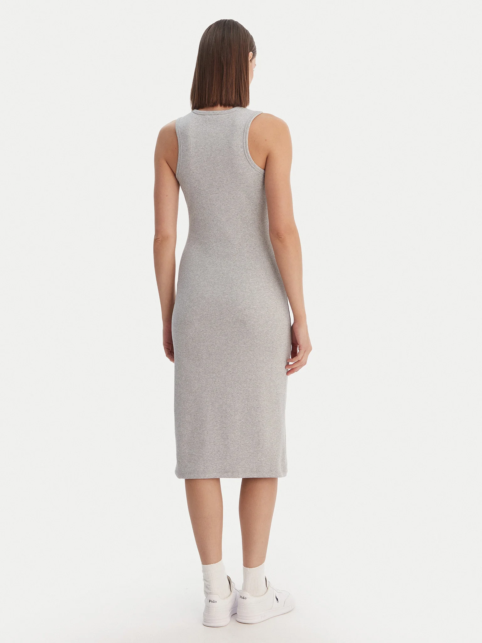 Vestido Midi Canelado Cinza - Calvin Klein  2