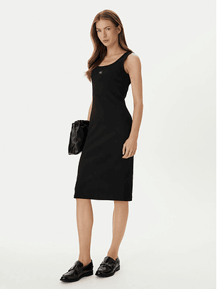 Vestido de Cavas Canelado Preto - Calvin Klein 