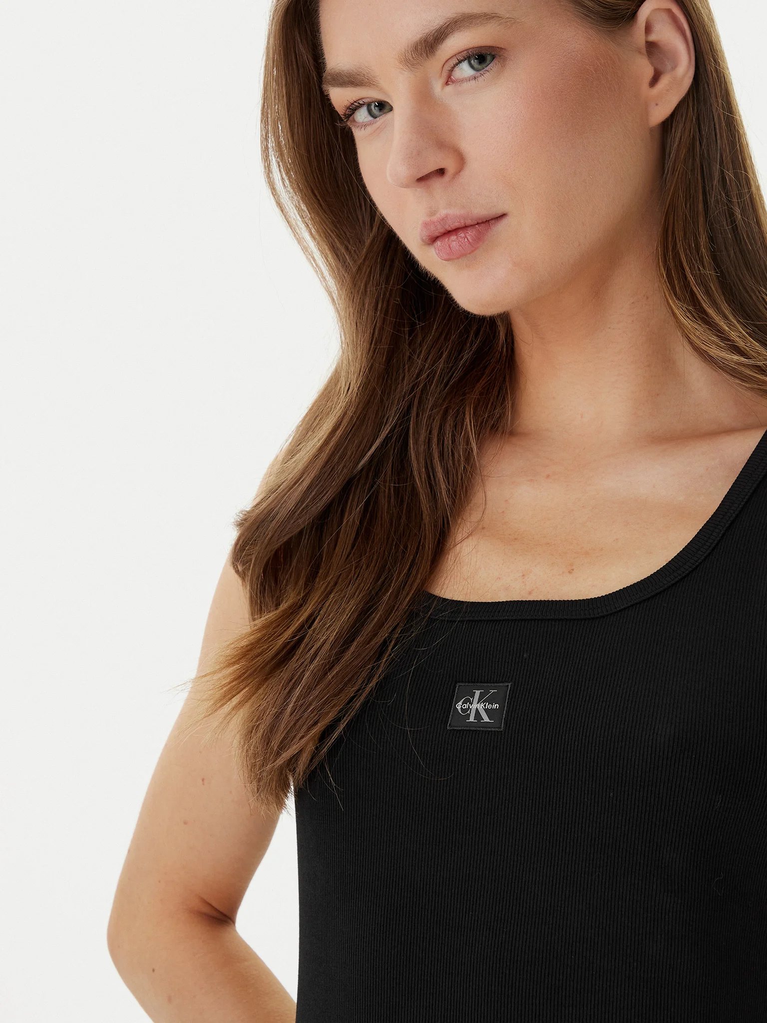 Vestido de Cavas Canelado Preto - Calvin Klein  5