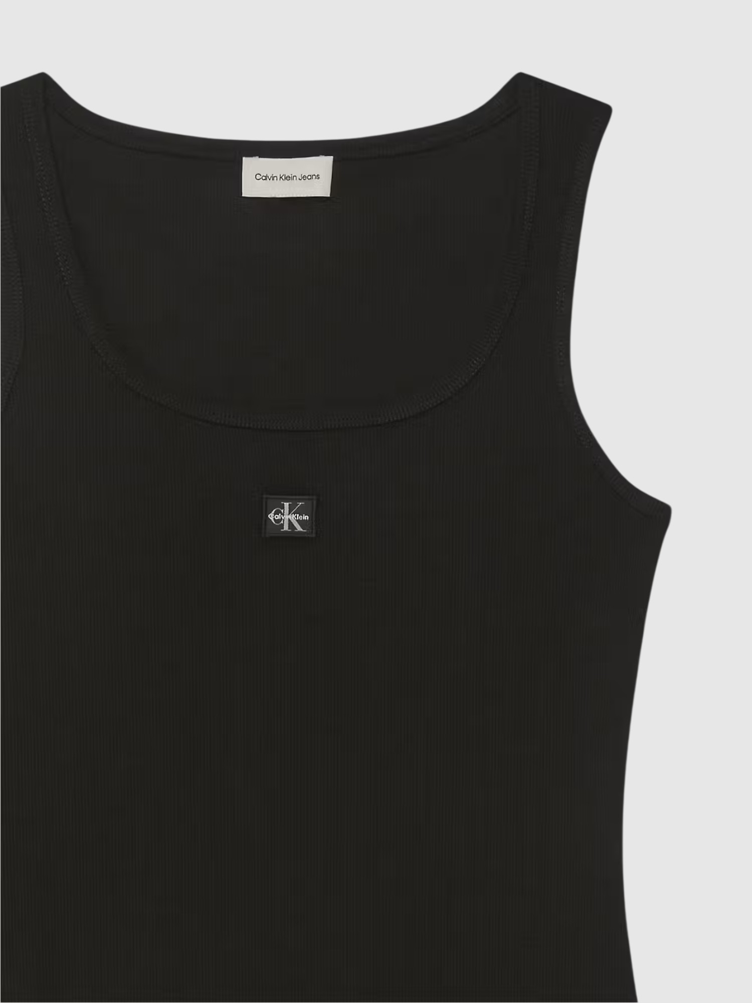 Vestido de Cavas Canelado Preto - Calvin Klein  7