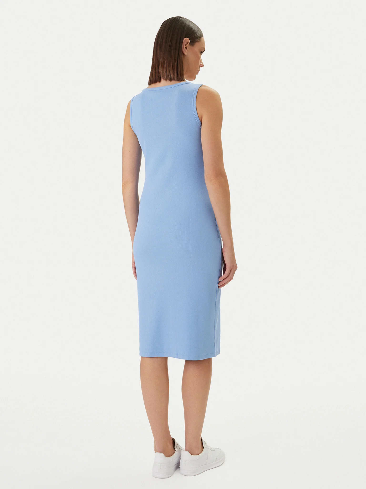 Vestido de Cavas Canelado Azul - Calvin Klein  2