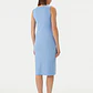Vestido de Cavas Canelado Azul - Calvin Klein  - Thumbnail 2