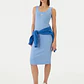Vestido de Cavas Canelado Azul - Calvin Klein  - Thumbnail 3
