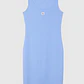 Vestido de Cavas Canelado Azul - Calvin Klein  - Thumbnail 6