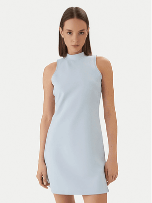 Vestido Curto de Cavas Azul Claro - Calvin Klein