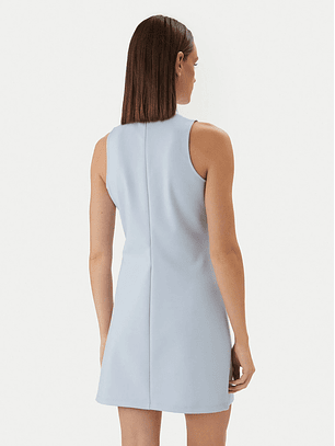 Vestido Curto de Cavas Azul Claro - Calvin Klein