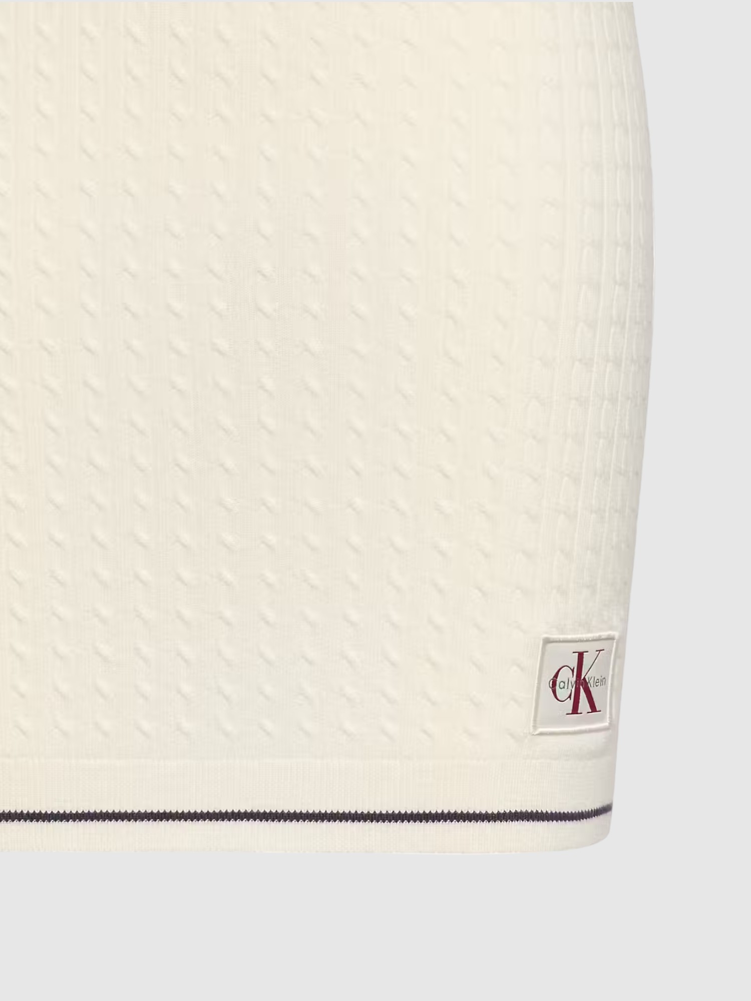 Saia Curta Malha Entrançada Branco - Calvin Klein 5