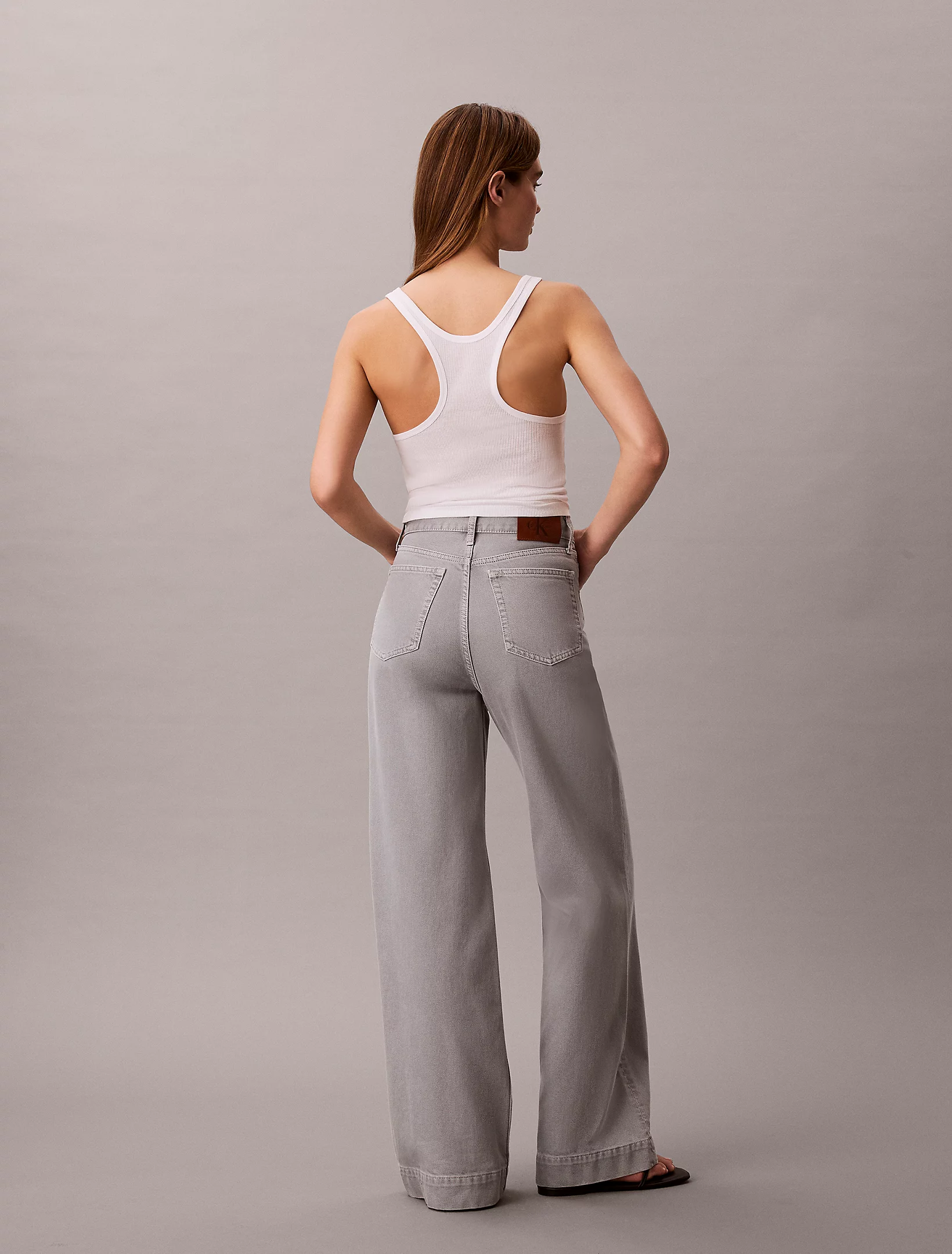 Calças Wide Leg Ganga Cinza - Calvin Klein 3