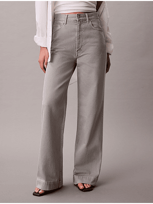 Calças Wide Leg Ganga Cinza - Calvin Klein