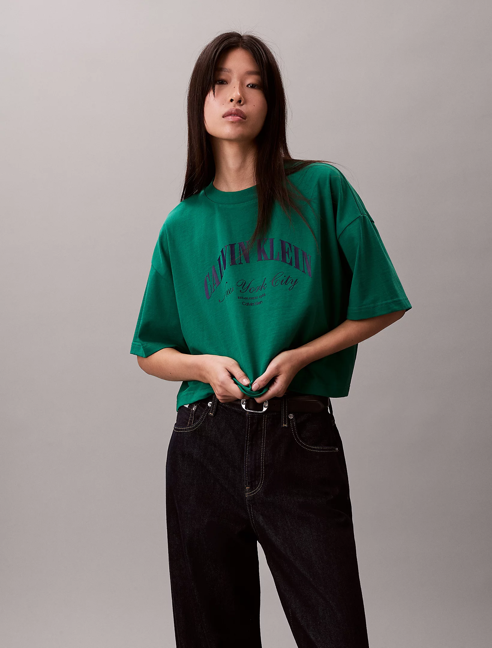 T-shirt Oversize e Curta Verde - Calvin Klein 1