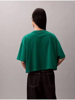 T-shirt Oversize e Curta Verde - Calvin Klein