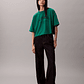 T-shirt Oversize e Curta Verde - Calvin Klein - thumbnail 3