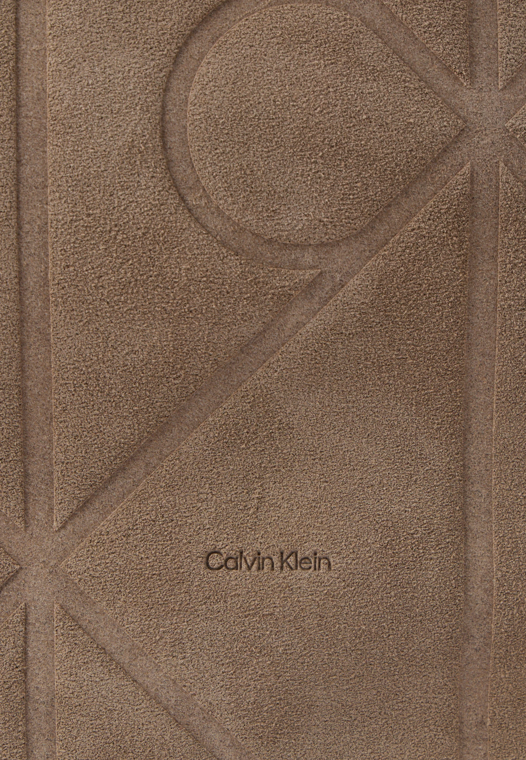 Mala de Ombro em Pele Logo Gravado Taupe - Calvin Klein 4