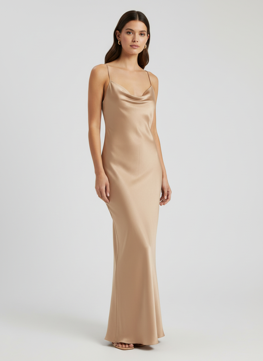 Vestido Comprido AKILINA Bege - Guess  1