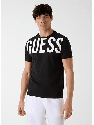 T-shirt Ultra Logo Preto e Branco - Guess 