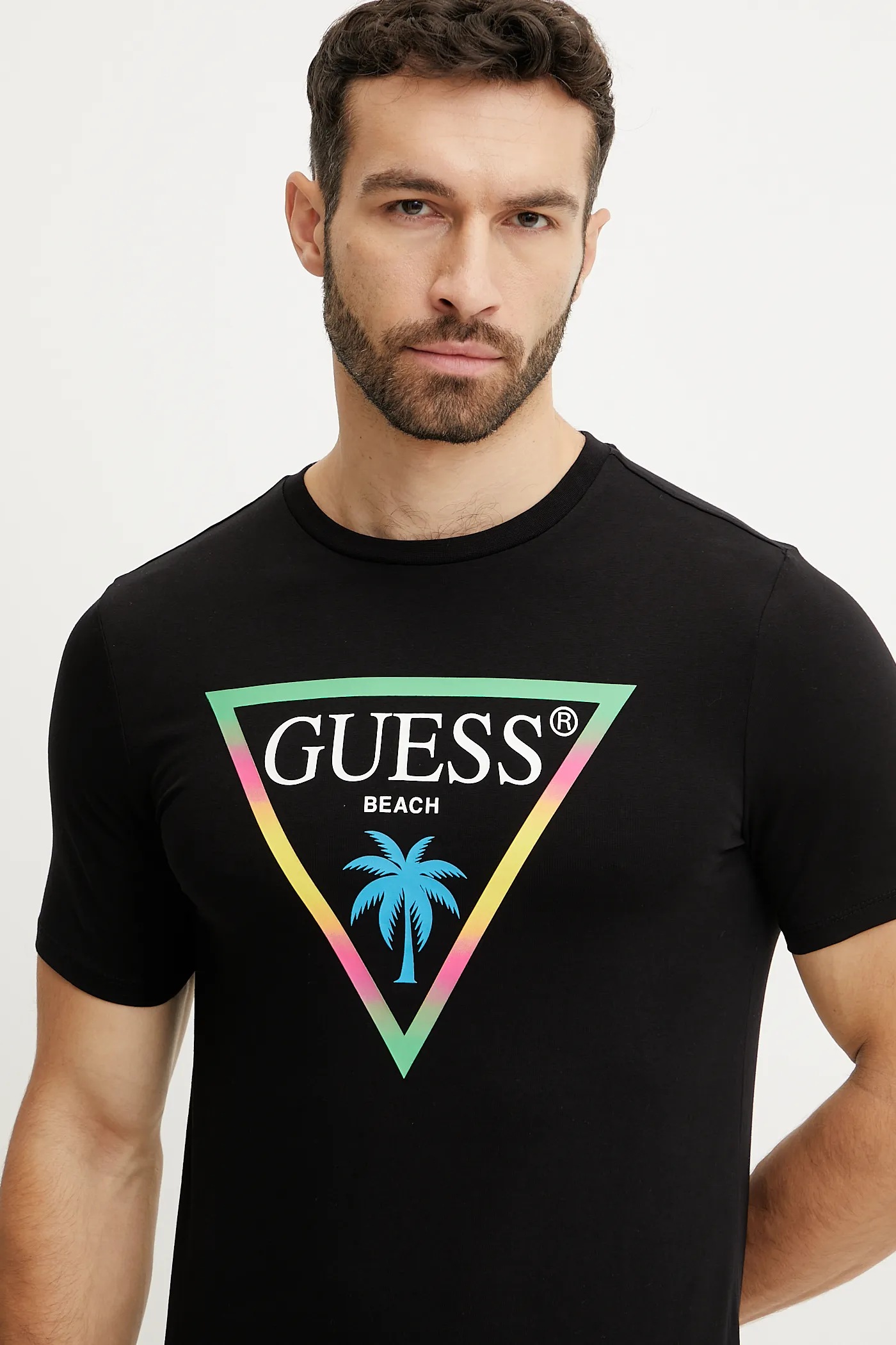 T-shirt Triângulo Colorido Preto - Guess 2