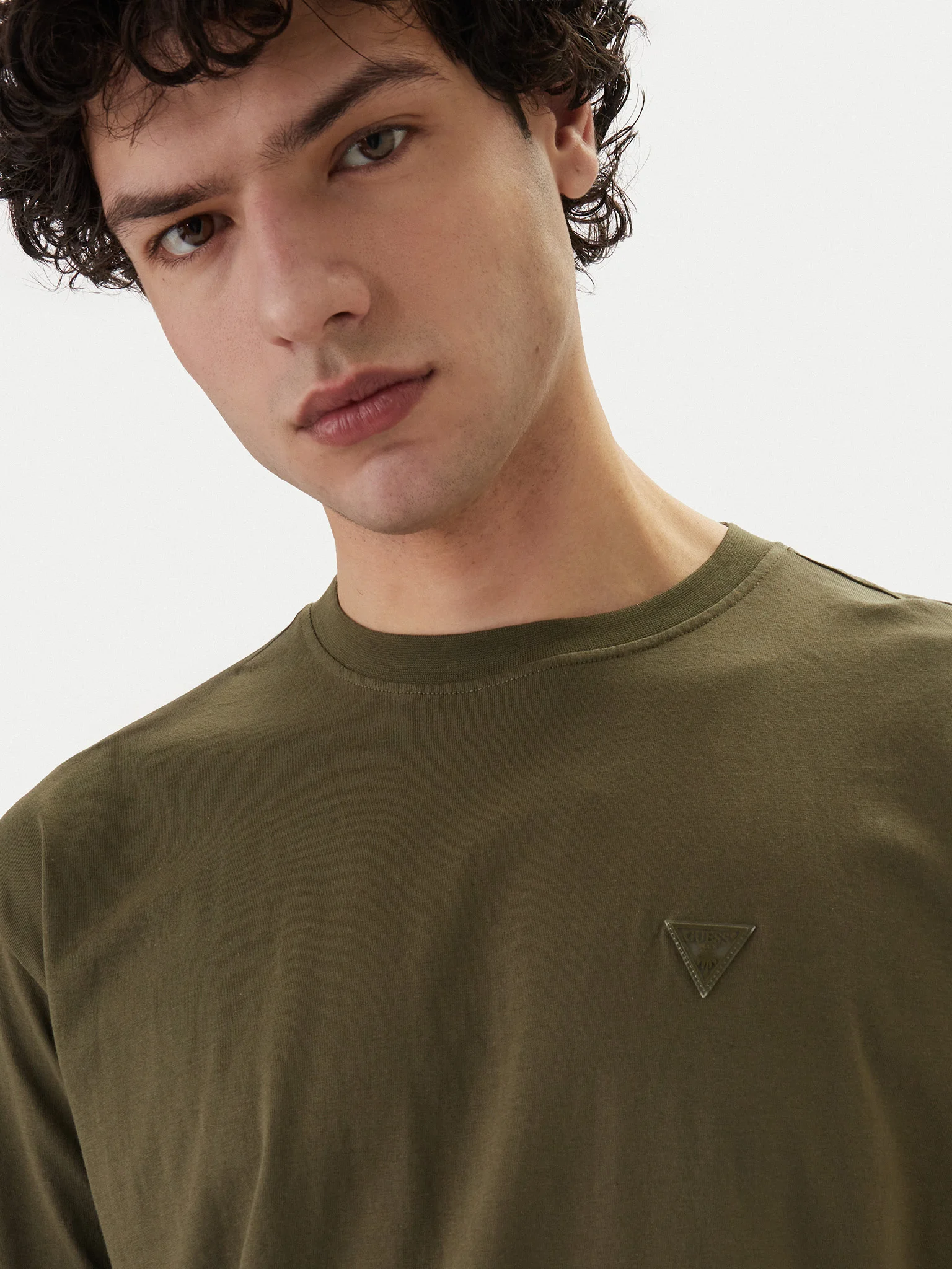 T-shirt Regular Mini Triângulo Verde - Guess  4