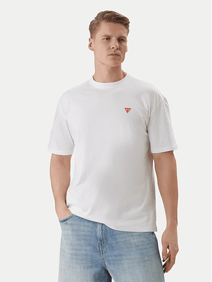 T-shirt Regular Mini Triângulo Branco - Guess