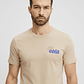 T-shirt FOLIAGE Printa nas Costas Bege - Guess  - Thumbnail 3