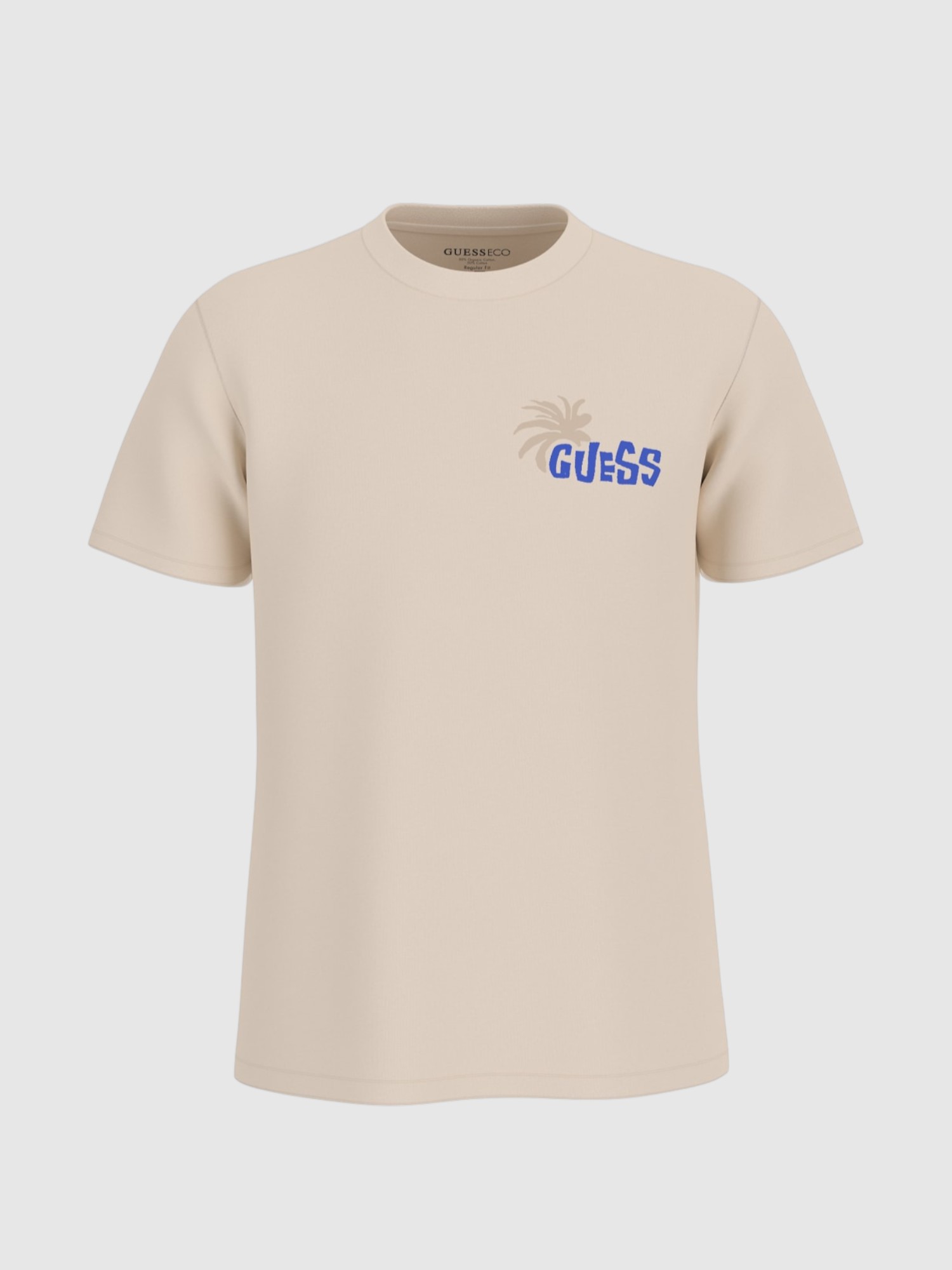 T-shirt FOLIAGE Printa nas Costas Bege - Guess  4